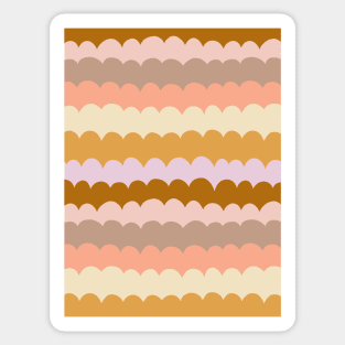 Colorful wavy pattern in earth tones Sticker